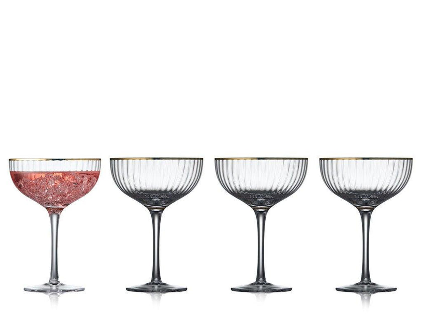 Lyngby - Palermo Cocktail Glass Gold 4/St 315ml/105oz