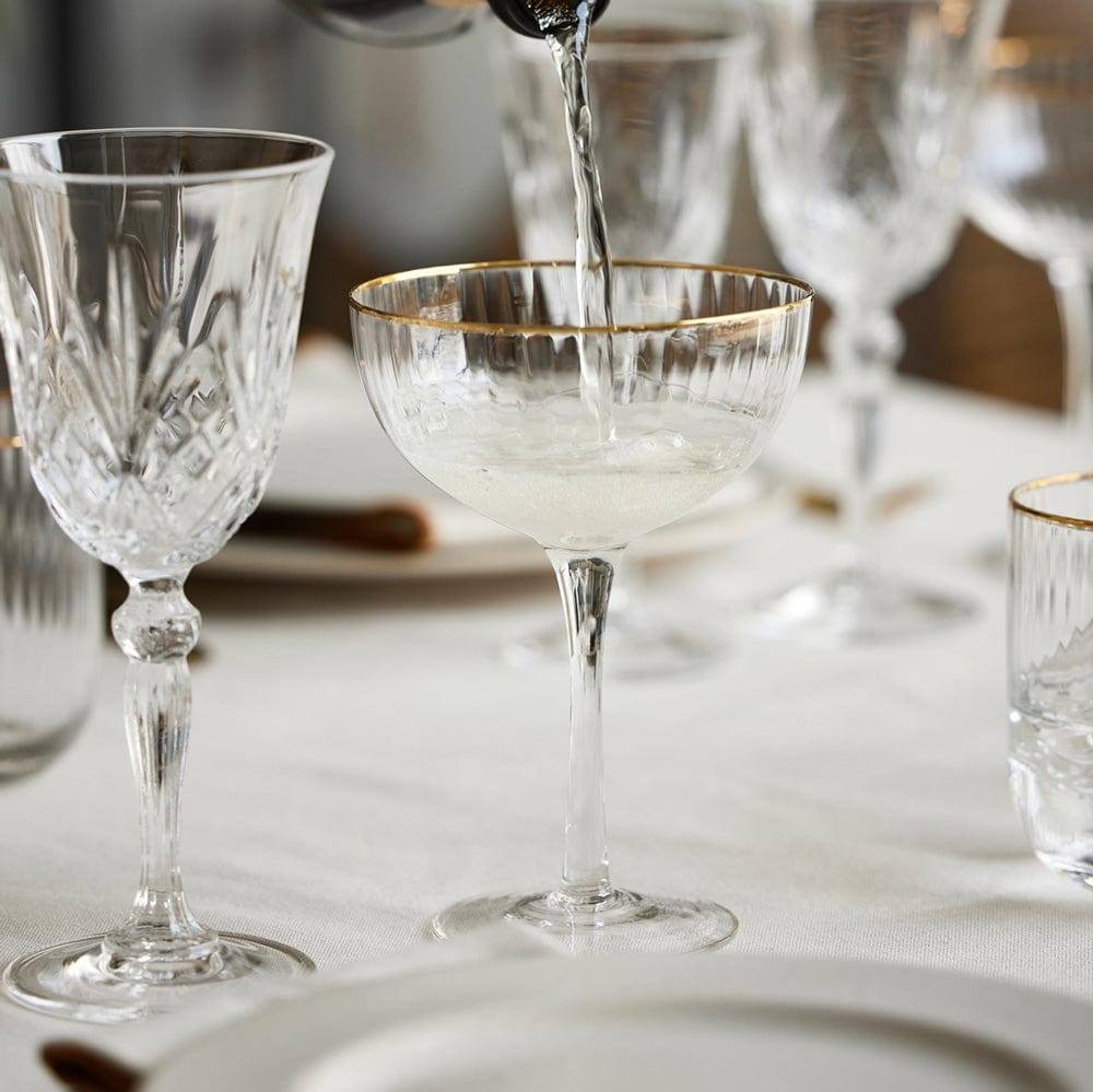 Lyngby - Palermo Cocktail Glass Gold 4/St 315ml/105oz