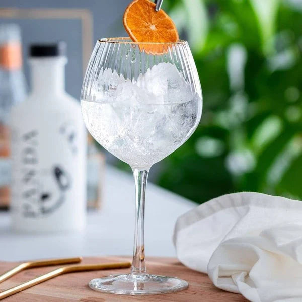 Lyngby - Palermo Gin & Tonic Glass Gold 4/St 650ml/22oz