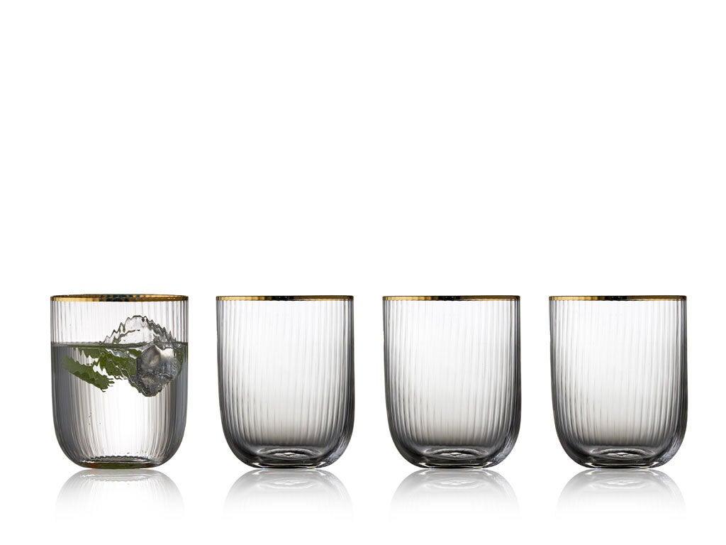 Lyngby - Palermo Tumbler Gold 4/St 350ml/12oz