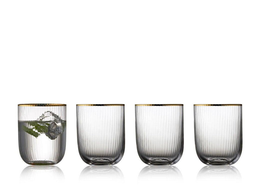 Lyngby - Palermo Tumbler Gold 4/St 350ml/12oz