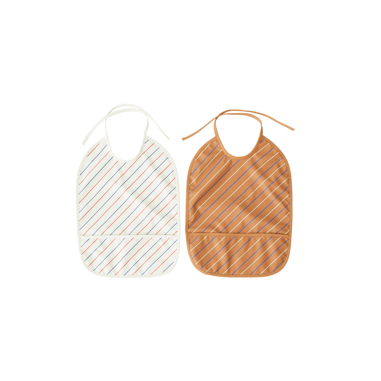 Striped Bibs - Pack of 2 - Caramel / Mellow