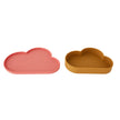 Chloe Cloud Plate & Bowl - Coral/Caramel