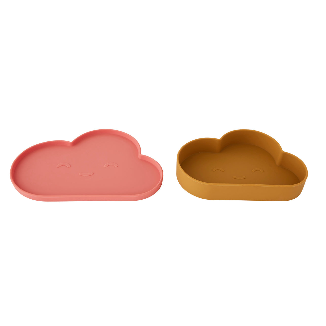 Chloe Cloud Plate & Bowl - Coral/Caramel