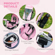 Qaba Convertible 4-in-1 Toddler Tricycle with Parent Handle for Kids 1-5 Years Outdoor Play Pink