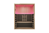Blisspod, Milano, Full Spectrum Sauna Canadian Hemlock Ultra Low EMF, 7 Far Infrared & Red Glass Heater & Chromotherapy – 3 Person