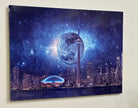 Wall Art-Light sky with CN Tower-Metal aluminum print- Toronto-Limited Edition