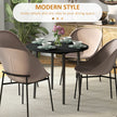 Merrill Round Drop-Leaf/Folding Dining Table for Small Spaces-Black