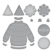 Stitched Christmas Sweater Etched Dies from the Christmas Collection