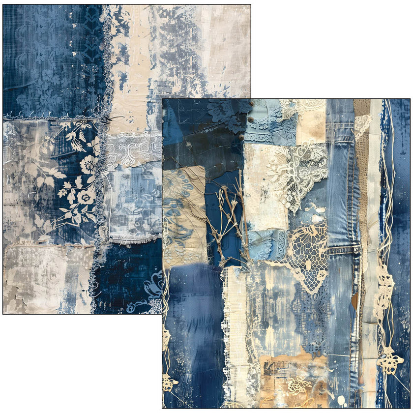 Mixed Media Book Urban Blue Denim A4 Maxi