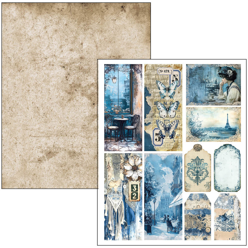 Mixed Media Book Urban Blue Denim A4 Maxi