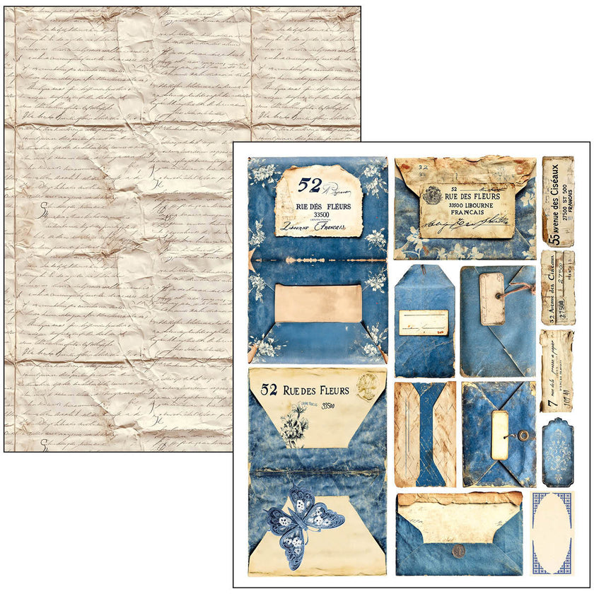 Mixed Media Book Urban Blue Denim A4 Maxi