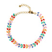 Multicolour Enamel Leaf Bracelet