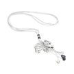 Elephant Pendant On Grey Suede