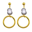 MADELYN Natural Freshwater Pearl Hoop Earrings
