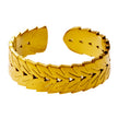 MAEL: Herringbone Design Textured Ring Band.