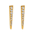 MAGNOLIA Gold: Minimalist Pavé Zirconia Embedded Bar Stud Earrings