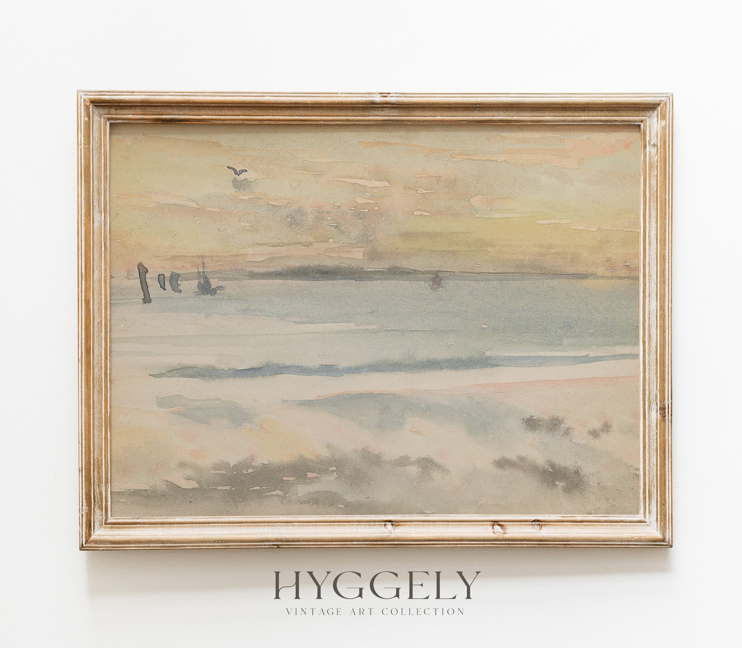 Vintage Coastal Landscape Art Print L0103