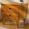 Silvia 2-Drawer Solid Wood Nightstand