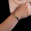 FREDRIKA : Bracelet géométrique abstrait et chic en métaux mixtes