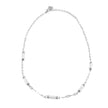 MALIBU: Mix Chain Necklace featuring Natural Shell & White Gold (Silver Toned) Metal