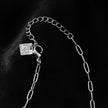 MALIBU: Mix Chain Necklace featuring Natural Shell & White Gold (Silver Toned) Metal