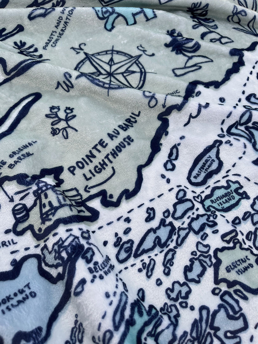 Cozy Map Blanket | GBAYCo. Pointe Au Baril Edition