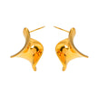 MARGINA: Modernist Avent Garde Twisted Shape Stud Earrings - A Bold Statement of Contemporary Elegance