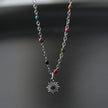 MARLOW: Dainty Star Charm & Coloured Dainty Beads on a Silver Chain
