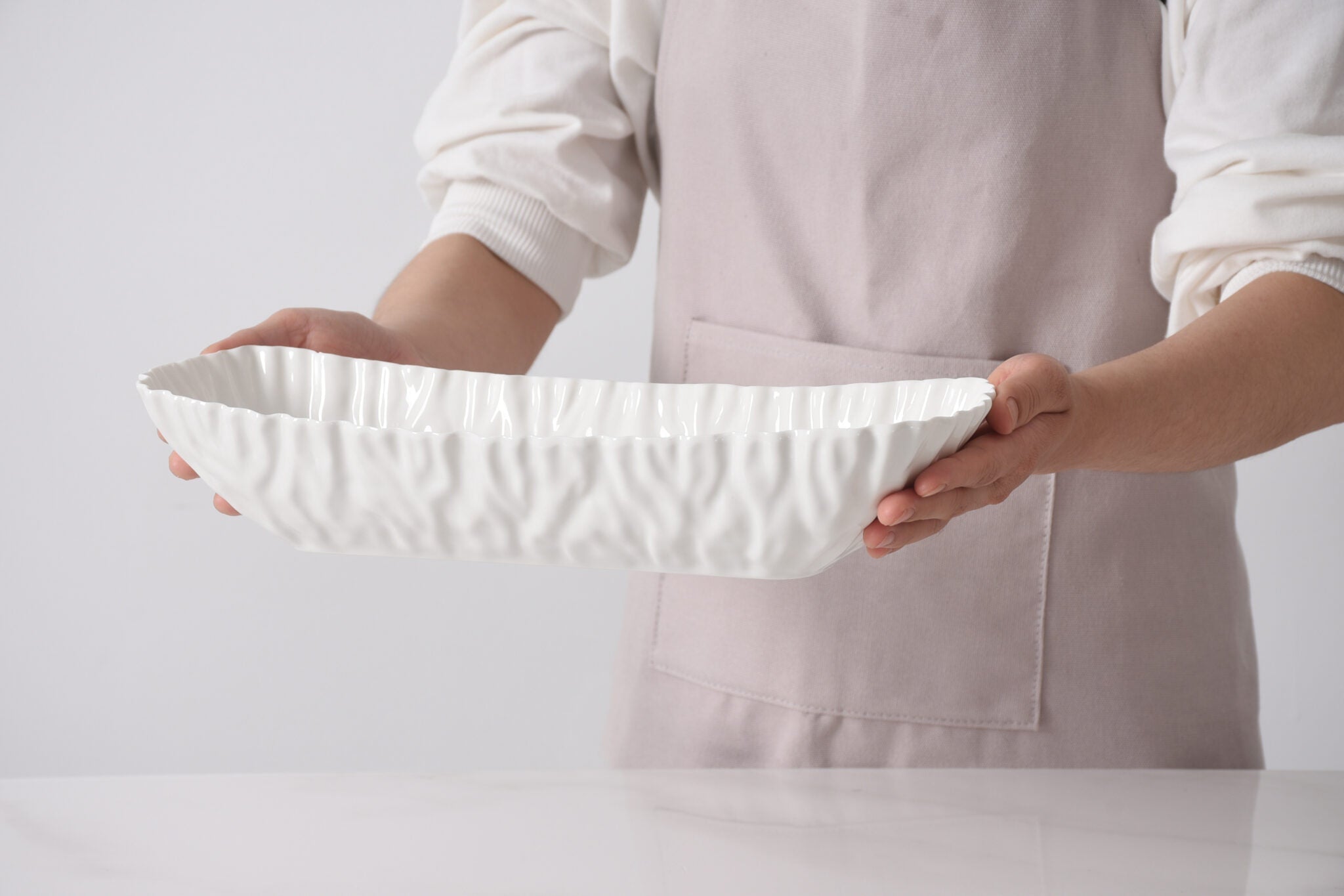 Pampa Bay - Mascali Bianca Deep Rectangular Server
