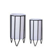 Mati - White Planter With Black Stand