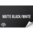 MATTE BLACK/WHITE WITH ADHESIVE HYDBOND LEATHERETTE SHEET (12