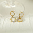 MAYA Pavé Zirconia Double Hoop Earrings