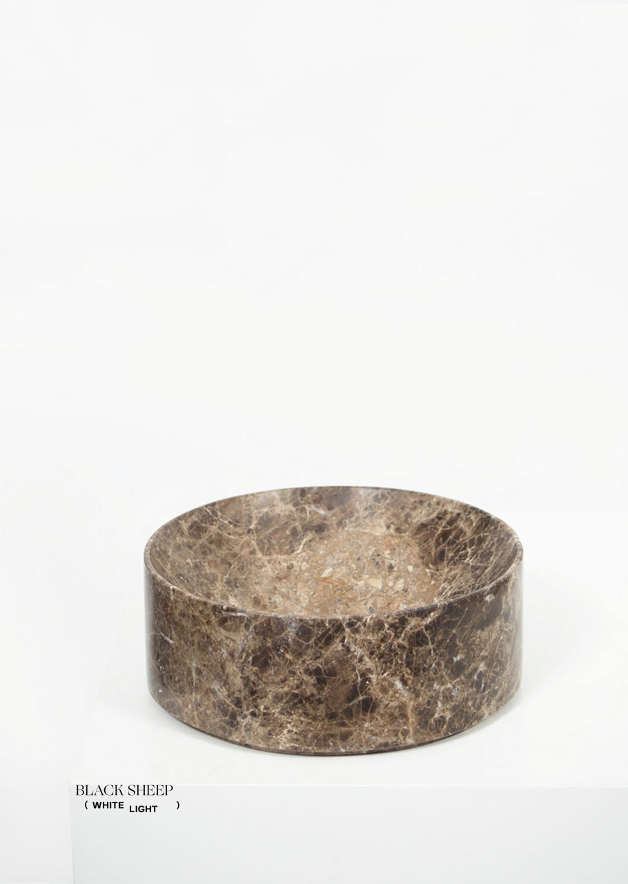 Dark Emperador Marble Deep Dish