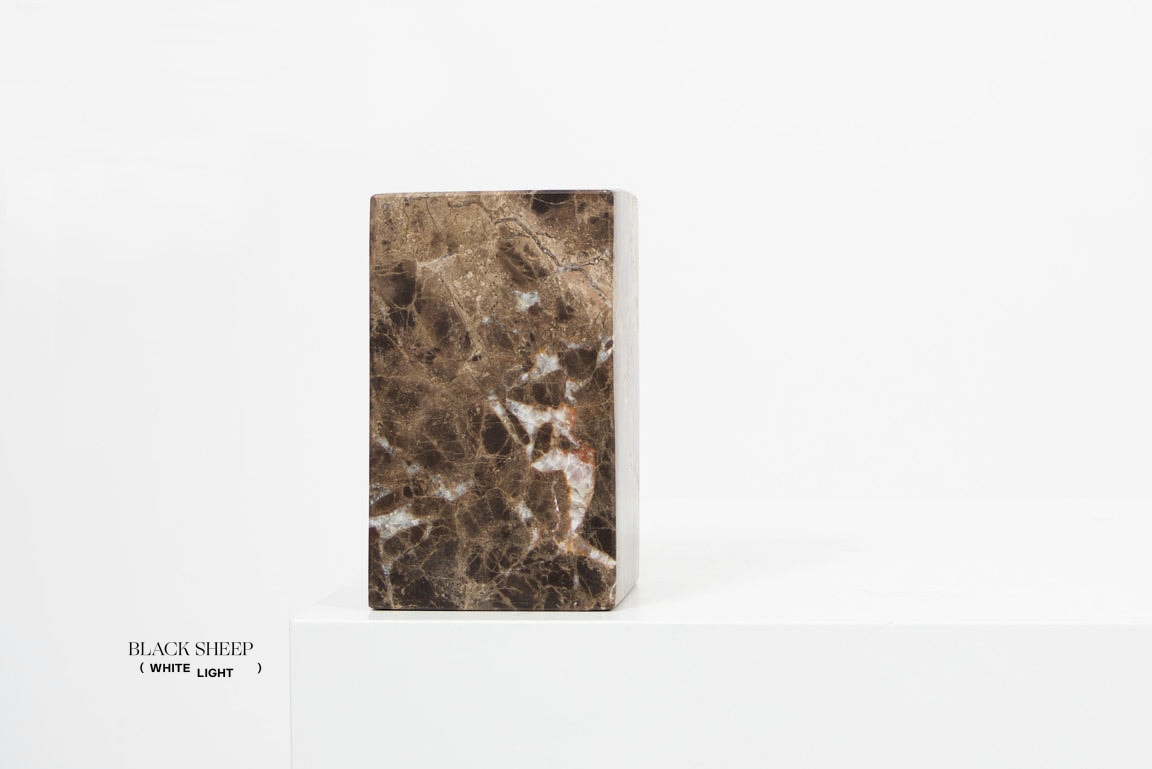 Dark Emperador Marble Asymmetric Book Ends