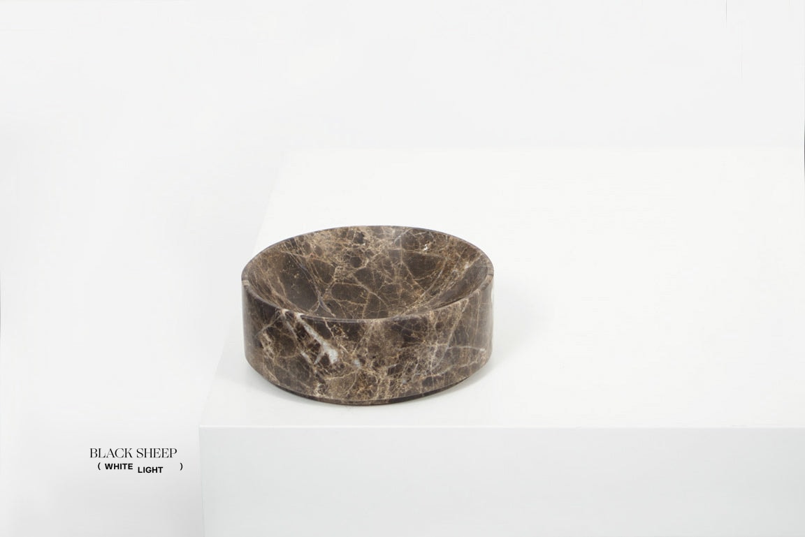 Dark Emperador Marble Deep Dish