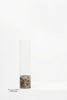 Dark Emperador Marble and Glass Vase and Hurricane