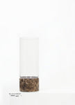 Dark Emperador Marble and Glass Vase and Hurricane
