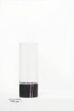 Lauren Black Marble and Glass Vase and Hurricane