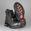 Milwaukee Leather Women's Side Zip Lace Up Motorcycle Boots