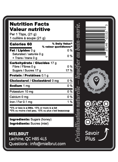 Mielbrut Whipped Honey — Creamy Raw Quebec Honey, Spreadable & Pure