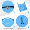Outsunny Portable Pop Up Shower Tent Blue Dressing Changing Room Privacy Shelter for Camping Outdoor Beach