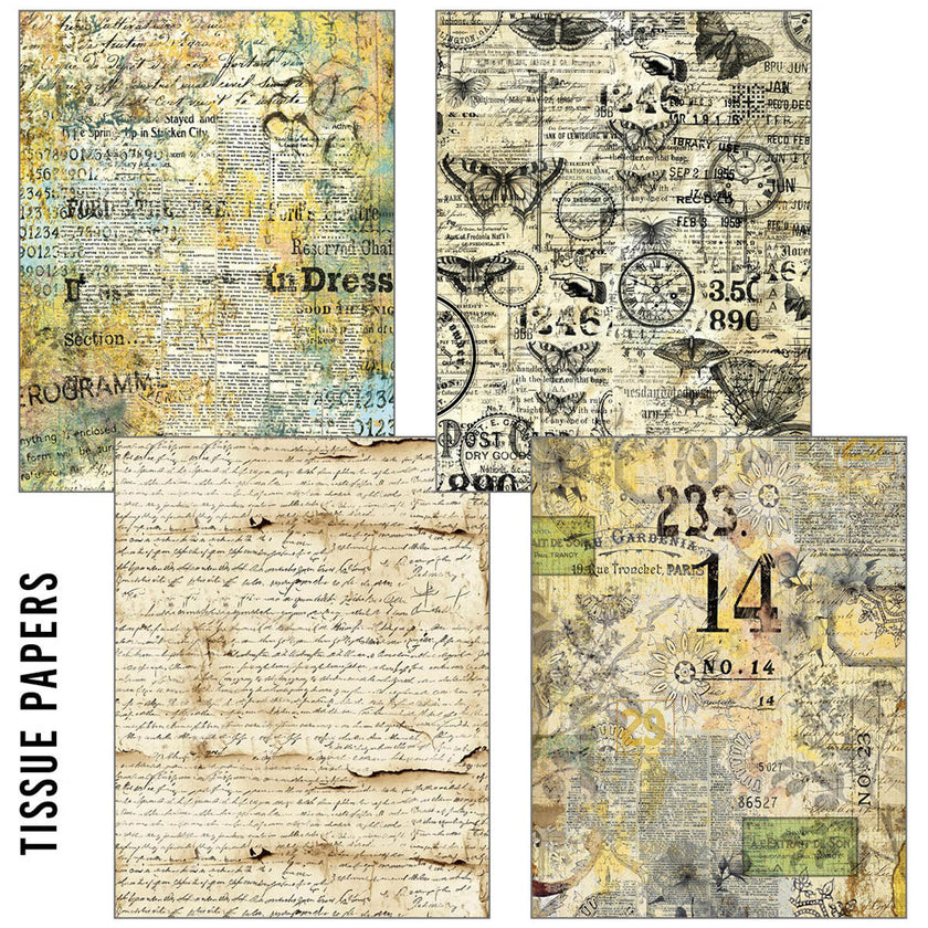 Craftmix Time Capsule Mixed A5 Paper Pack - 8 Sheets (Tissue & Vellum Variety)