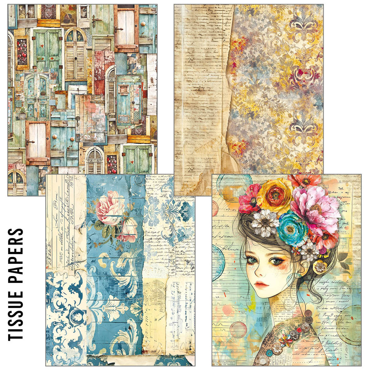 Craftmix Quintessential Mixed A5 Paper Pack - 8 Sheets (Tissue & Vellum Variety)