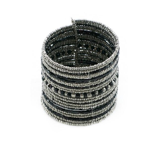 Stripey Beaded Cuff