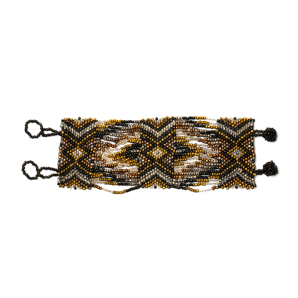 Beaded Aztec Wide Bracelet
