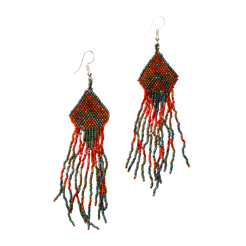 Beaded Aztec Style Earring