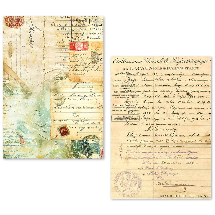 A5 Tissue Paper Set – 24 Sheets Vintage Manuscript