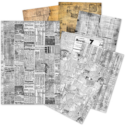 A5 Tissue Paper Set – 24 Sheets Newspapers