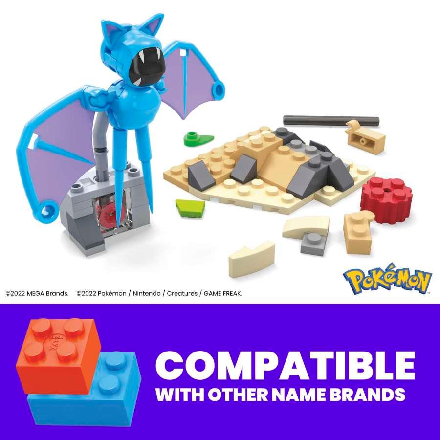 MEGA - Pokemon - Building Toy Kit Zubat's Midnight Flight (61 Pieces) For Kids